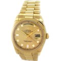 Pre-Owned 36mm Gents Rolex 18k Yellow Gold Oyster Perpetual Daydate Watch.