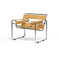'Jericho' Tan Leather Mid-Century Accent Chair