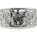 Sunstone Sterling Silver Filigree Flower Ring