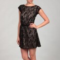 Dylan & Rose Junior's Black Lace Cut-out Back Dress