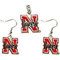 Nebraska Cornhuskers Necklace and Dangle Earring Charm Set