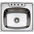 TEKA Stainless Steel 25-inch Top Mount Single Bowl Kitchen Sink