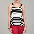 Cable & Gauge Women's Striped Racerback Tank Top