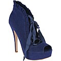Elegant Women's 'Messina-1' Peep-toe Pumps