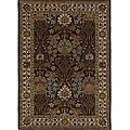 Hand-tufted Morris Brown Wool Rug (4' x 6')