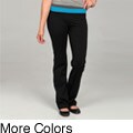 Object D Art Women's 2-Tone Wide Waist Yoga Pant
