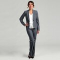Anne Klein Women's Smokey Blue Ruffle Cami Pant Suit