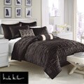 Nicole Miller City Square Black Twin-size Coverlet