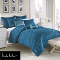 Nicole Miller City Square Peacock Full/Queen-size Coverlet