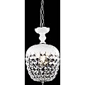 White 1-Light Chandelier