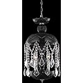 Black 3-Light Crystal Chandelier