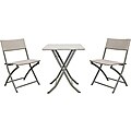 3-Piece Folding Antique White Bistro Set
