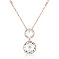 Rose Goldplated Silver White Quartz By the Yard Necklace