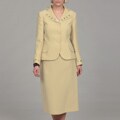 John Meyer Women's 3-button Beaded Skirt Suit