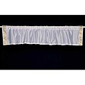 Set of 2 White Sari Fabric Decorative Valances (India)
