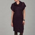 Dolled Up Junior's Majesty Purple Cowl Neck Tunic Dress