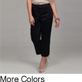 RQT Women's Button-embellished Cropped Pants
