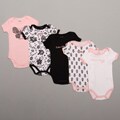 Calvin Klein Infant Girl's Pink/ Black Butterfly Bodysuit (Set of 5)