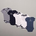 Calvin Klein Infant Boy's Blue/ White Bodysuit (Set of 5)