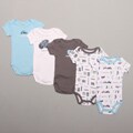 Calvin Klein Newborn Boy's Blue/ White Bodysuit (Set of 5)
