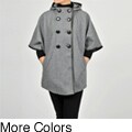 DKNY Women's Hooded Wool-blend Cape