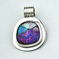 Sterling Silver Dichroic Glass Pendant