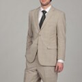 Adolfo Men's Tan Plaid Suit