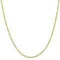 14k Goldplated Sterling Silver 18-inch Textured Mixed Link Chain Necklace