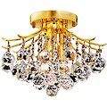 Elegant Lighting 3-light Goldtone Flush-Mount Chandelier