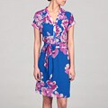 Eliza J Women's Blue Floral Belted Dress