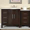 Silkroad Exclusive Stone Counter Top Bathroom Single Sink Cabinet Vanity ...