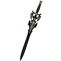Defender 38-inch Black Stainless Fantasy Sword with Sheath