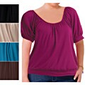 Illusions Women's Plus Size Everyday Scoopneck Top