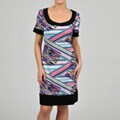 Tiana B Striped Printed Dress