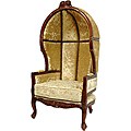 Wood Camel-finish Queen Victoria Balloon Chair (China)