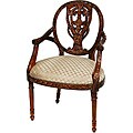 Mahogany Sandy Tile Queen Victoria Dining Room Chair (China)