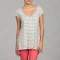 Calvin Klein Performance Women's Milk/ Silver Dust Striped Top