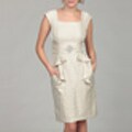 Jessica Howard Women's White Beaded Dress