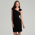 Jessica Howard Women's Black Bead Embellished Dress