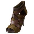 Fergie Women's 'Asbury' Olive/ Brown Leather Platform Sandals