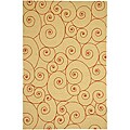 Hand-hooked Sand Area Rug (7'6 x 9'6)