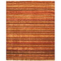 Handmade Lori Toni Stripe Wool Rug (5'6 x 8')