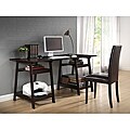 Mott Dark Brown Wood Modern Desk with Sawhorse Legs (Large)