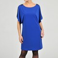 S.L. Fashions Women's Royal Blue Cold Shoulder Dress
