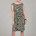 Connected Apparel Women's Side-drape Dress