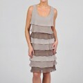 S.L Fashions Women's Tiered Chiffon Dress