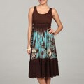 Lola P Women's Tie Dye Bottom Empire Waist Dress
