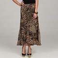 Lola P Women's Animal Printed Georgette Skirt
