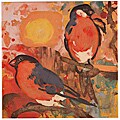 Fabrice de Villeneuve 'Chatting Birds' Canvas Art