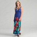 Spense Women's Floral Knot Front Maxi Dress